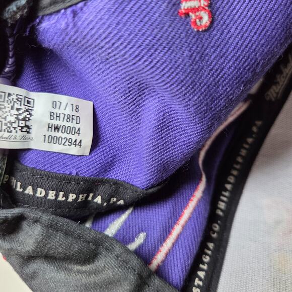 Toronto Raptors Mitchell & Ness Snapback Hat Purple Red Script Dinosaur Logo NBA - Picture 12 of 16